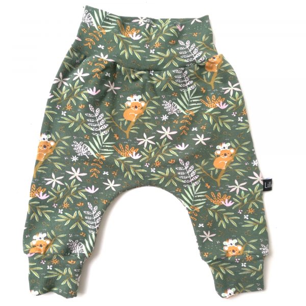 Harembroekje Koala print groen